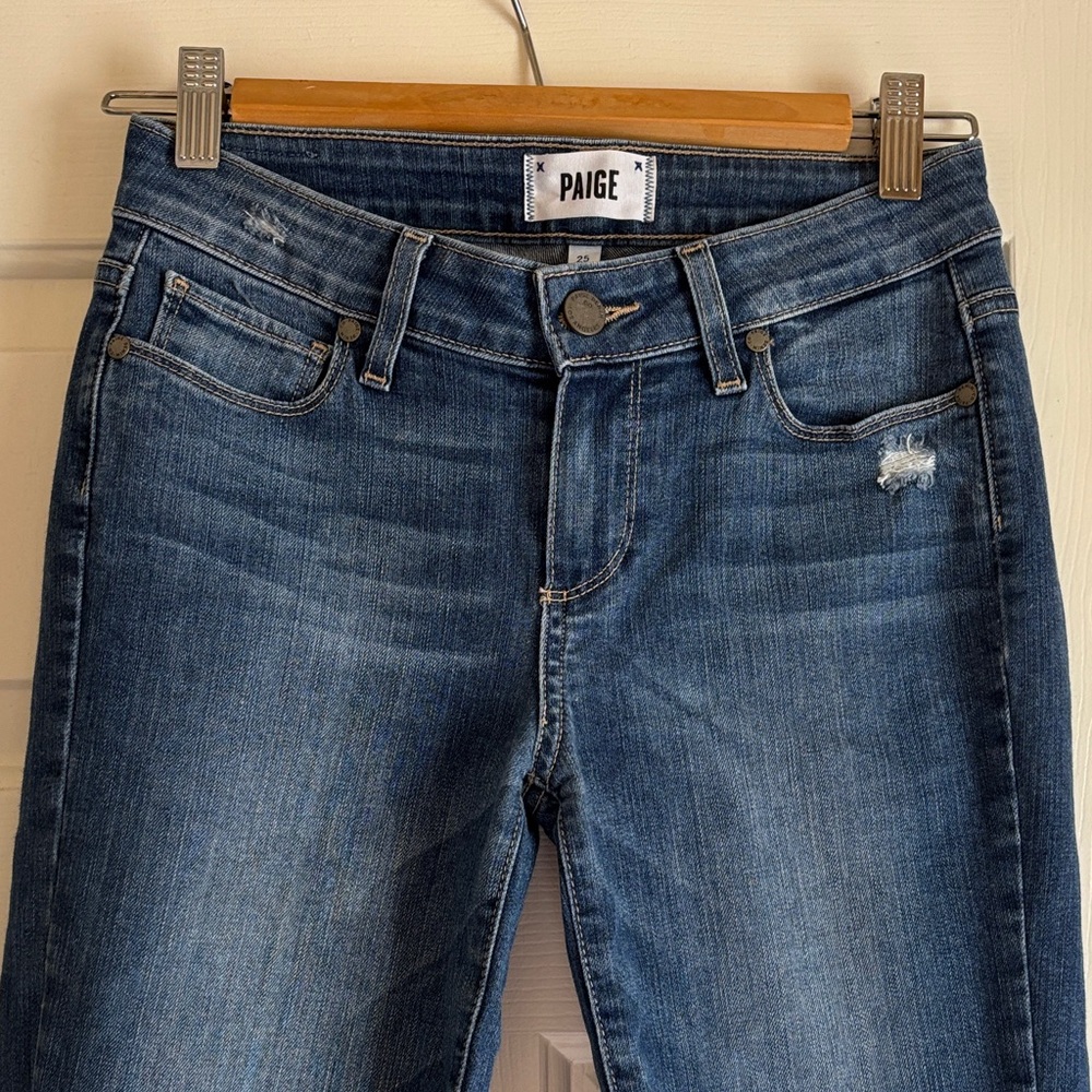 PAIGE Women's Dark Blue Skinny Jeans